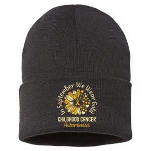 Childhood Cancer Awareness In September We Wear Gold Sustainable Knit Beanie