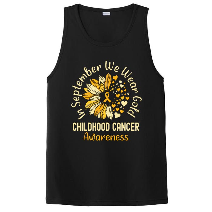 Childhood Cancer Awareness In September We Wear Gold PosiCharge Competitor Tank