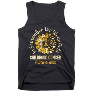 Childhood Cancer Awareness In September We Wear Gold Tank Top