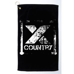 Cross Country Athlete Track Running Platinum Collection Golf Towel