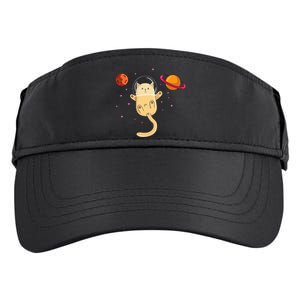 Chibi Cat Astronaut In Space Adult Drive Performance Visor