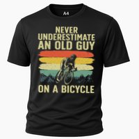 Cool Cycling Art For Grandpa Bicycle Riding Cycle Racing Cooling Performance Crew T-Shirt
