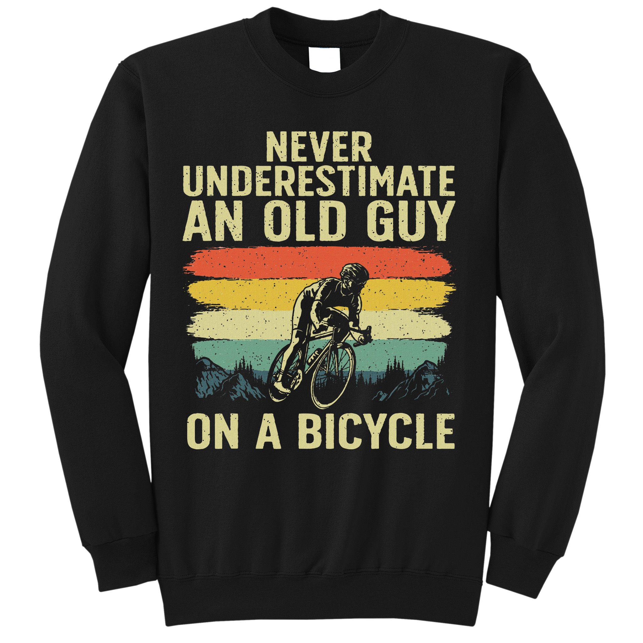 Cool Cycling Art For Grandpa Bicycle Riding Cycle Racing Sweatshirt