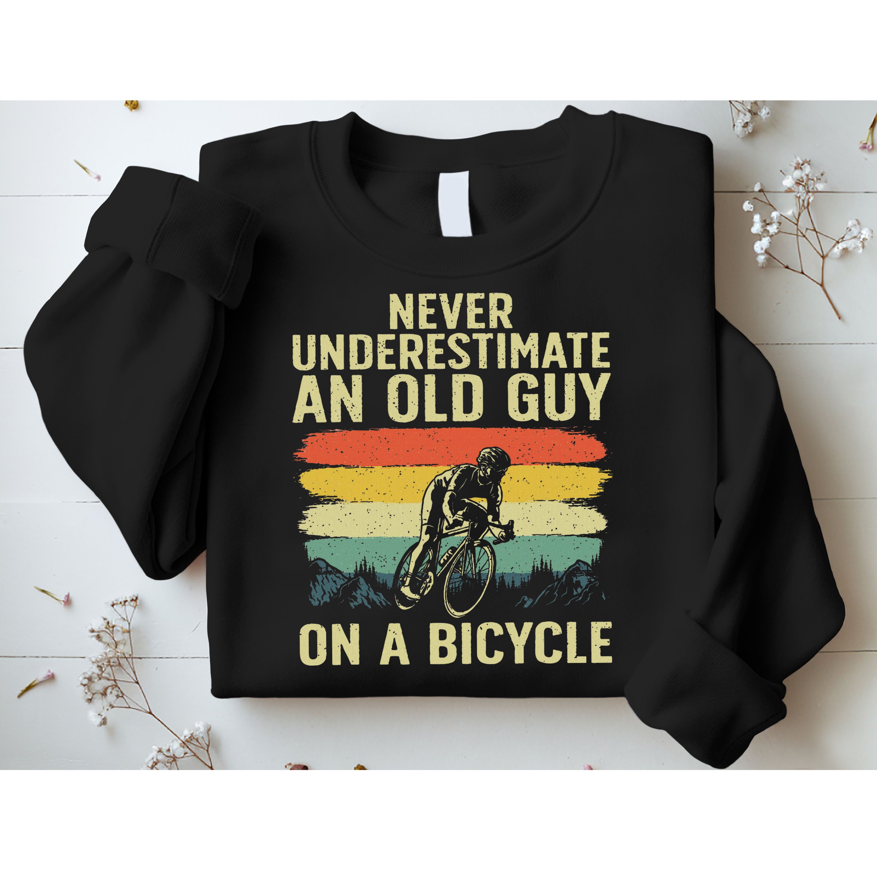 Cool Cycling Art For Grandpa Bicycle Riding Cycle Racing Sweatshirt