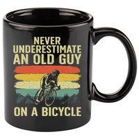 Cool Cycling Art For Grandpa Bicycle Riding Cycle Racing 11oz C Handle Ceramic Mug