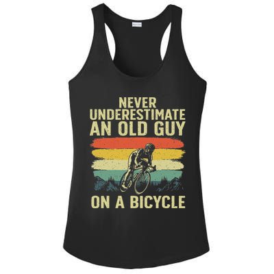 Cool Cycling Art For Grandpa Bicycle Riding Cycle Racing Ladies PosiCharge Competitor Racerback Tank