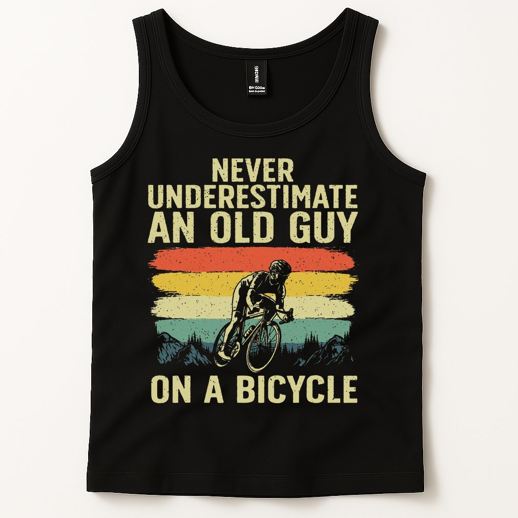 Cool Cycling Art For Grandpa Bicycle Riding Cycle Racing Tank Top