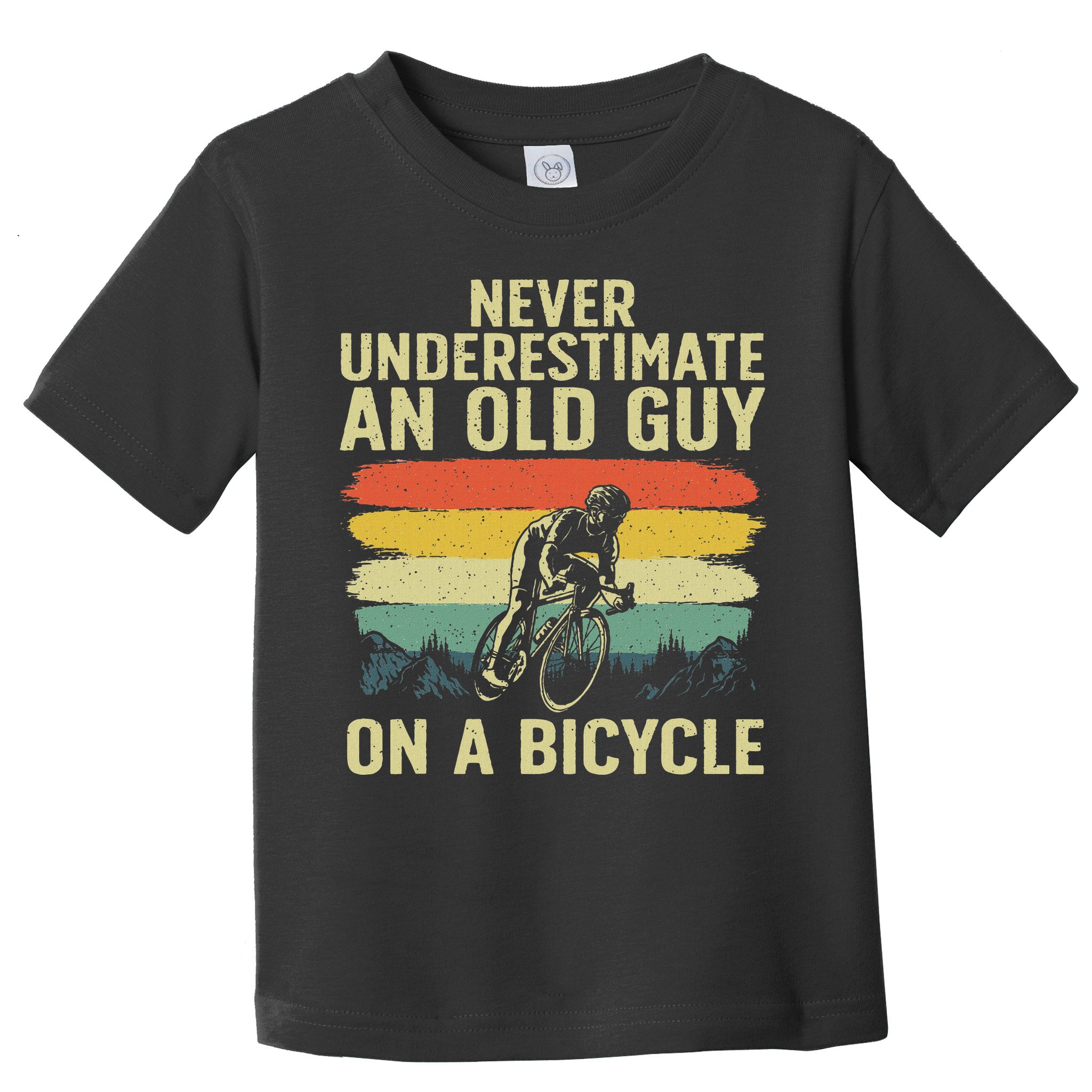 Cool Cycling Art For Grandpa Bicycle Riding Cycle Racing Toddler T-Shirt