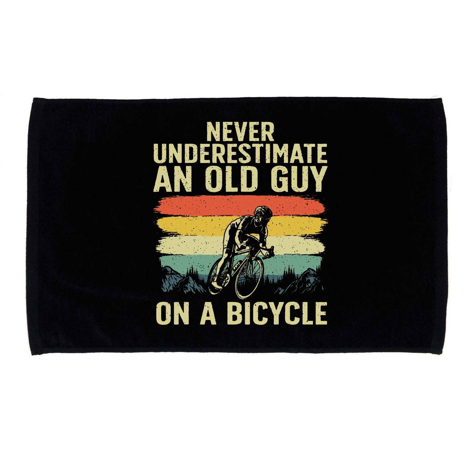 Cool Cycling Art For Grandpa Bicycle Riding Cycle Racing Microfiber Hand Towel
