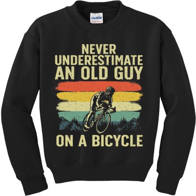 Cool Cycling Art For Grandpa Bicycle Riding Cycle Racing Kids Sweatshirt