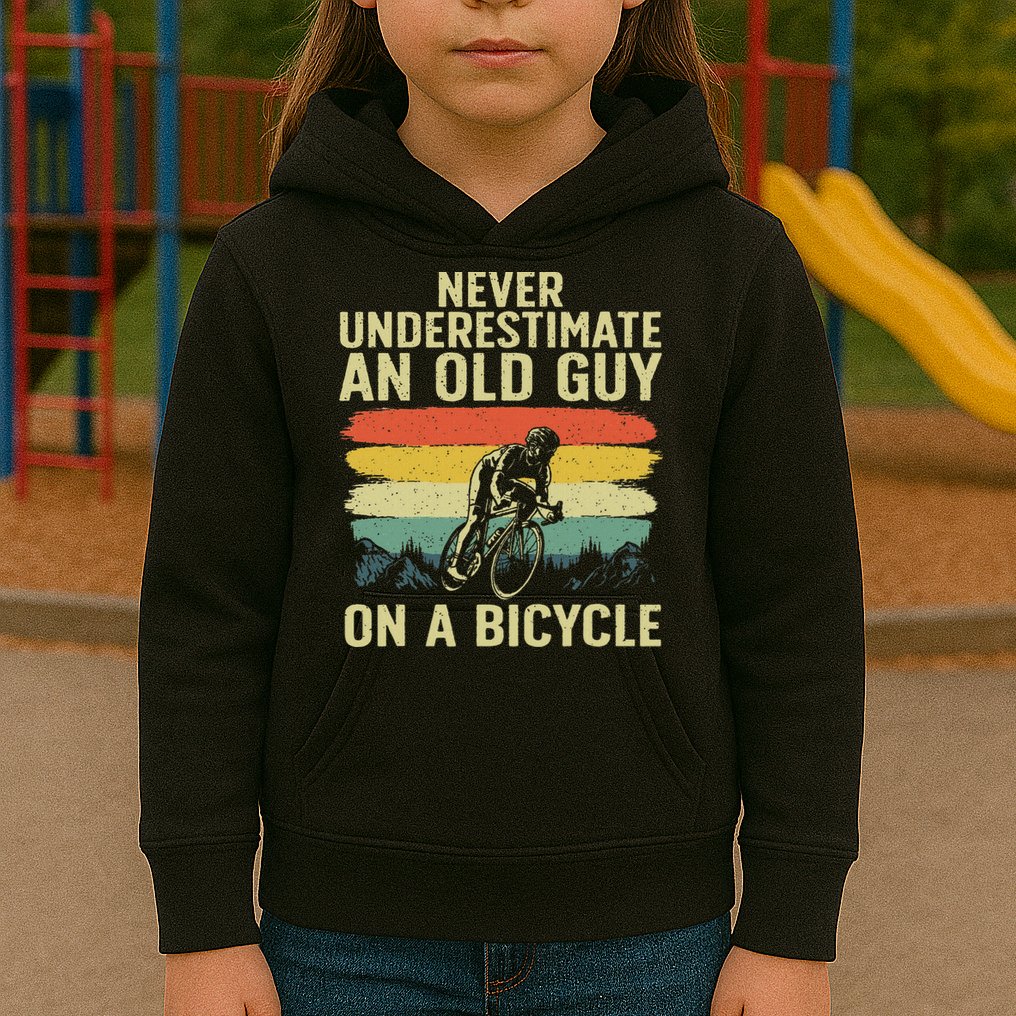 Cool Cycling Art For Grandpa Bicycle Riding Cycle Racing Kids Hoodie