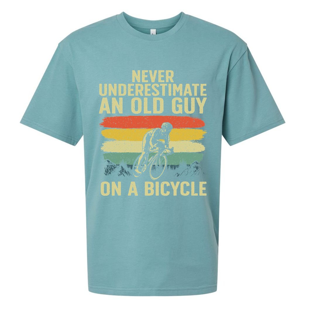 Cool Cycling Art For Grandpa Bicycle Riding Cycle Racing Sueded Cloud Jersey T-Shirt