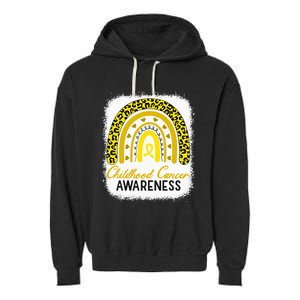 Childhood Cancer Awareness Hope Support Strong Warrior Garment-Dyed Fleece Hoodie