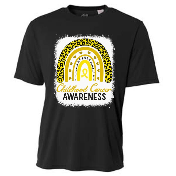 Childhood Cancer Awareness Hope Support Strong Warrior Cooling Performance Crew T-Shirt