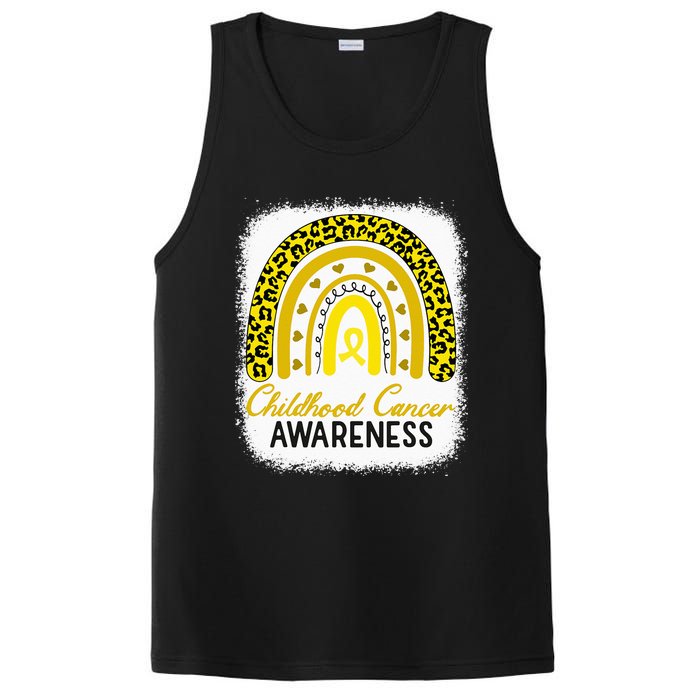 Childhood Cancer Awareness Hope Support Strong Warrior PosiCharge Competitor Tank