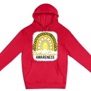 Childhood Cancer Awareness Hope Support Strong Warrior Premium Pullover Hoodie