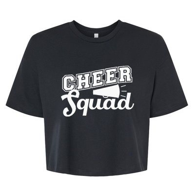 Cute Cheerleader Art Women Girls Cheer Squad Cheer Flyer Bella+Canvas Jersey Crop Tee