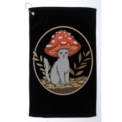 Cottagecore Cats Aesthetic Cat Mushroom Hat Kawaii Golf Towel