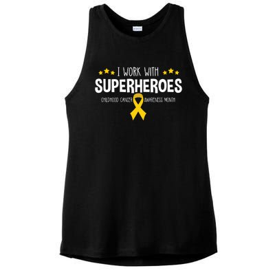 Childhood Cancer Awareness Rn Nurse Pediatric Oncology Ladies PosiCharge Tri-Blend Wicking Tank