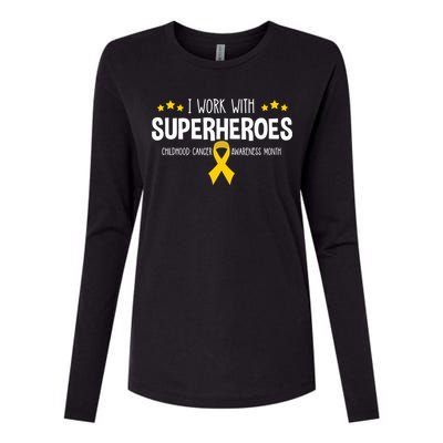 Childhood Cancer Awareness Rn Nurse Pediatric Oncology Womens Cotton Relaxed Long Sleeve T-Shirt