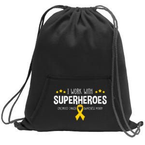 Childhood Cancer Awareness Rn Nurse Pediatric Oncology Sweatshirt Cinch Pack Bag