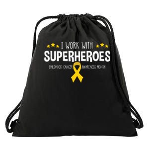 Childhood Cancer Awareness Rn Nurse Pediatric Oncology Drawstring Bag