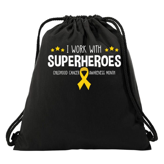 Childhood Cancer Awareness Rn Nurse Pediatric Oncology Drawstring Bag