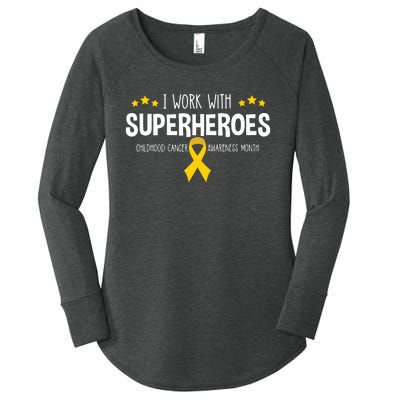 Childhood Cancer Awareness Rn Nurse Pediatric Oncology Women's Perfect Tri Tunic Long Sleeve Shirt