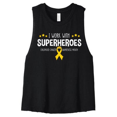 Childhood Cancer Awareness Rn Nurse Pediatric Oncology Women's Racerback Cropped Tank