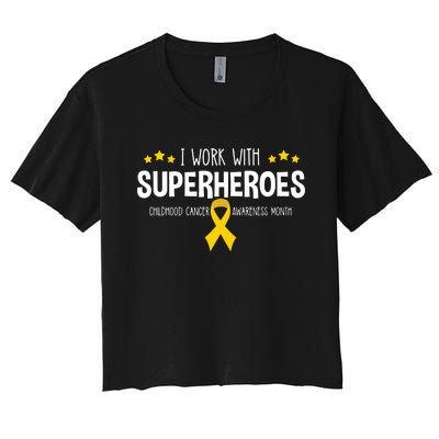 Childhood Cancer Awareness Rn Nurse Pediatric Oncology Women's Crop Top Tee