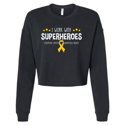 Childhood Cancer Awareness Rn Nurse Pediatric Oncology Cropped Pullover Crew