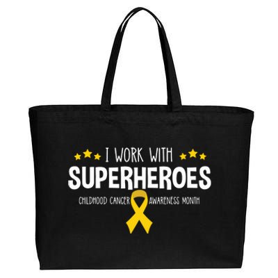 Childhood Cancer Awareness Rn Nurse Pediatric Oncology Cotton Canvas Jumbo Tote