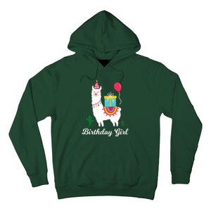 Cool Cute Alpaca Llama Cactus Girl Birthday Party Animal Hoodie