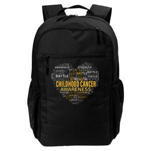 Childhood Cancer Awareness Hope Support Strong Warrior Daily Commute Backpack