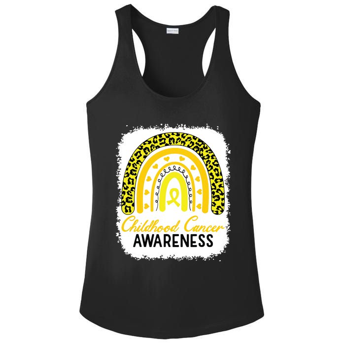 Childhood Cancer Awareness Rainbow Awareness Ribbon Ladies PosiCharge Competitor Racerback Tank