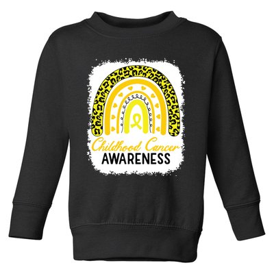 Childhood Cancer Awareness Rainbow Awareness Ribbon Toddler Sweatshirt