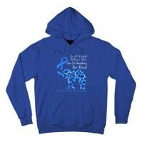 Colon Cancer Awareness Sunflower Elephant Be Kind Gift Tall Hoodie