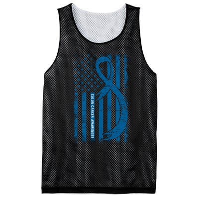 Colon Cancer Awareness T Mesh Reversible Basketball Jersey Tank