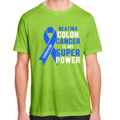 Colon Cancer Awareness Survivor Superpower Gift Adult ChromaSoft Performance T-Shirt