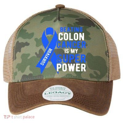 Colon Cancer Awareness Survivor Superpower Gift Legacy Tie Dye Trucker Hat