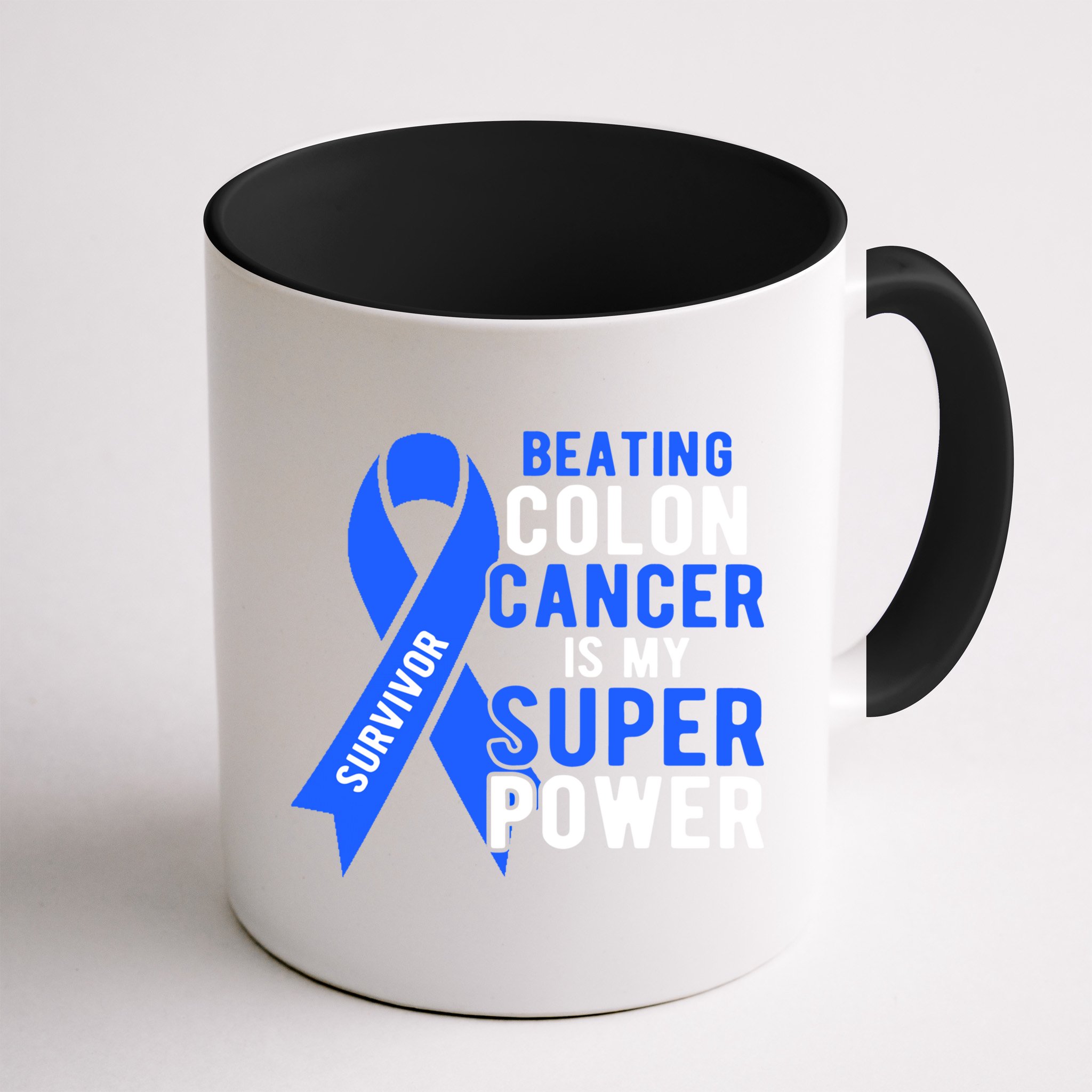 Colon Cancer Awareness Survivor Superpower Gift Mug