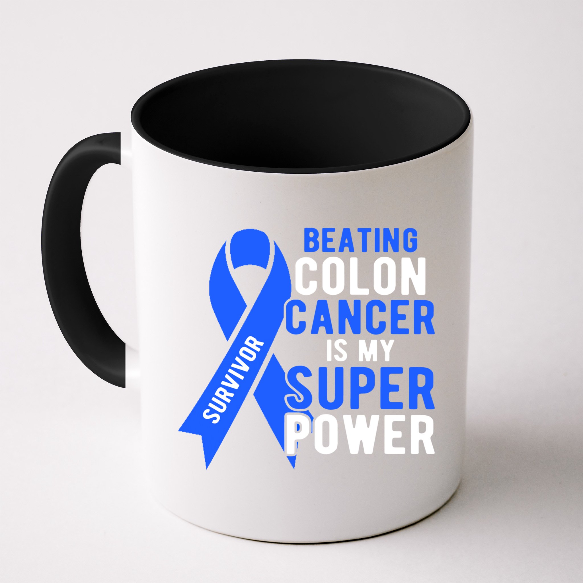 Colon Cancer Awareness Survivor Superpower Gift Mug