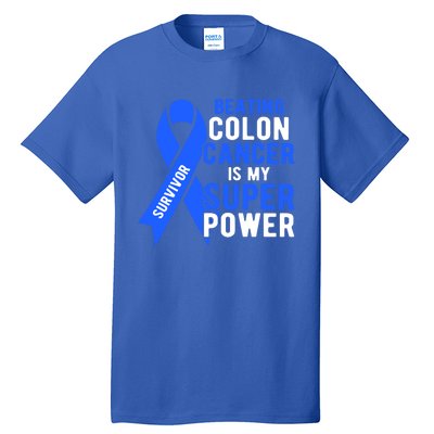 Colon Cancer Awareness Survivor Superpower Gift Tall T-Shirt