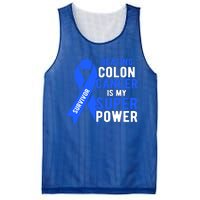 Colon Cancer Awareness Survivor Superpower Gift Mesh Reversible Basketball Jersey Tank