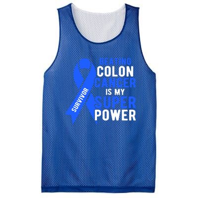 Colon Cancer Awareness Survivor Superpower Gift Mesh Reversible Basketball Jersey Tank