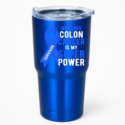Colon Cancer Awareness Survivor Superpower Gift Tumbler
