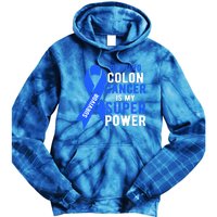 Colon Cancer Awareness Survivor Superpower Gift Tie Dye Hoodie