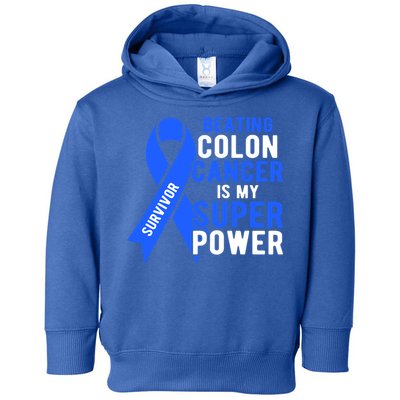 Colon Cancer Awareness Survivor Superpower Gift Toddler Hoodie