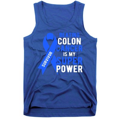 Colon Cancer Awareness Survivor Superpower Gift Tank Top