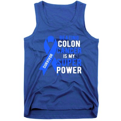 Colon Cancer Awareness Survivor Superpower Gift Tank Top